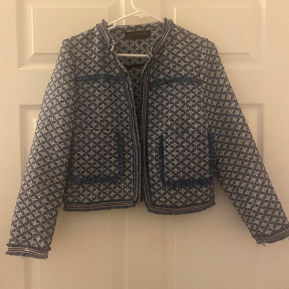 Zara Tweed Blazer Small